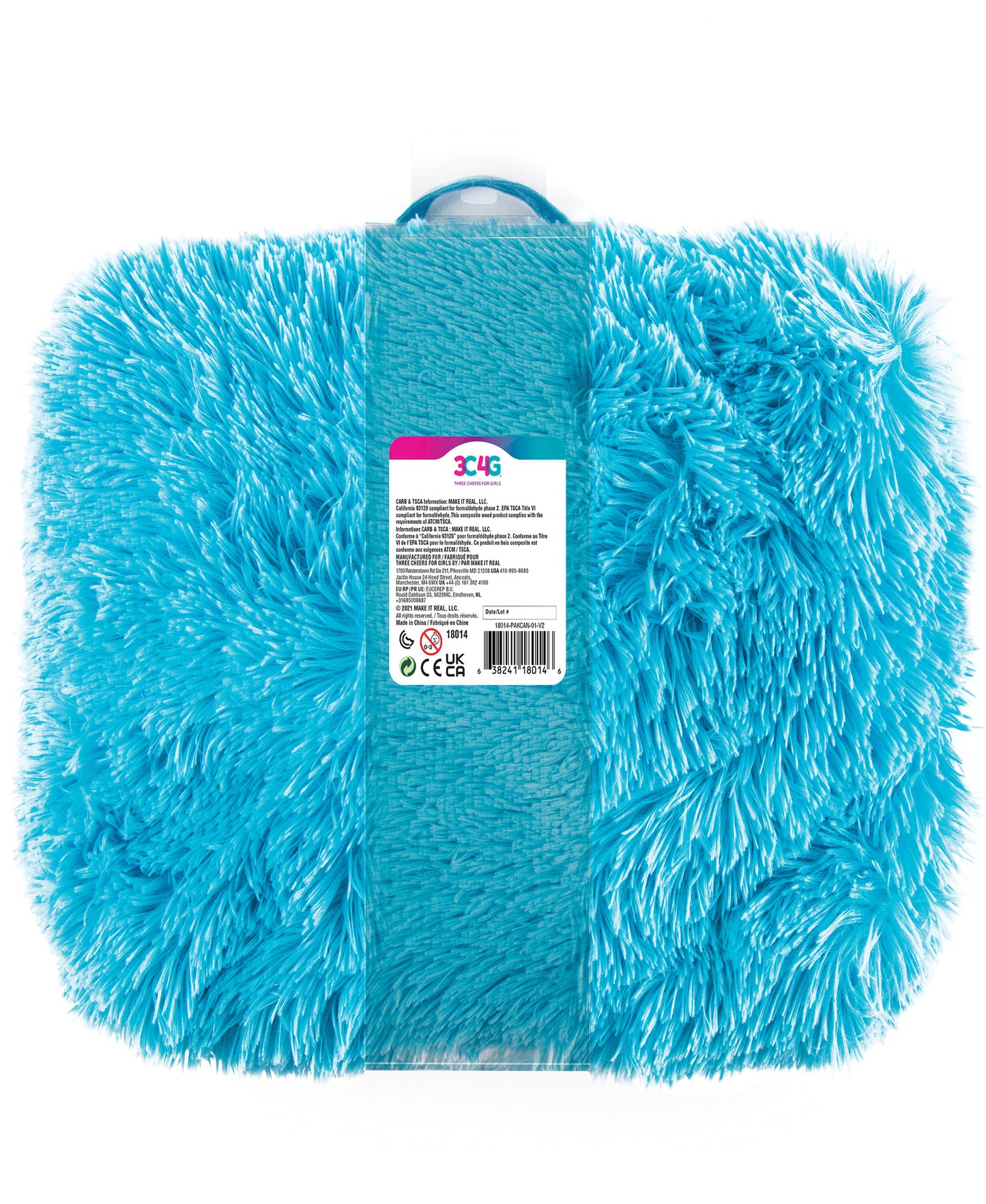 Three Cheers For Girls Celestial Deluxe Fur Lap Desk - Night Sky Blue