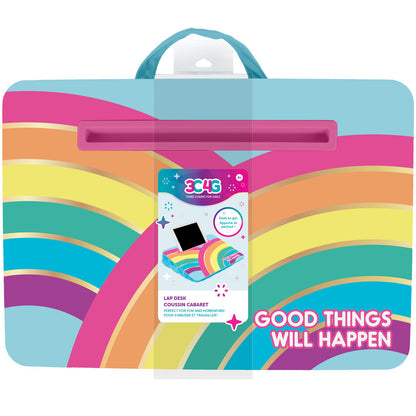 Three Cheers For Girls Rainbow Bright Portable Lap Desk - Colorful Design