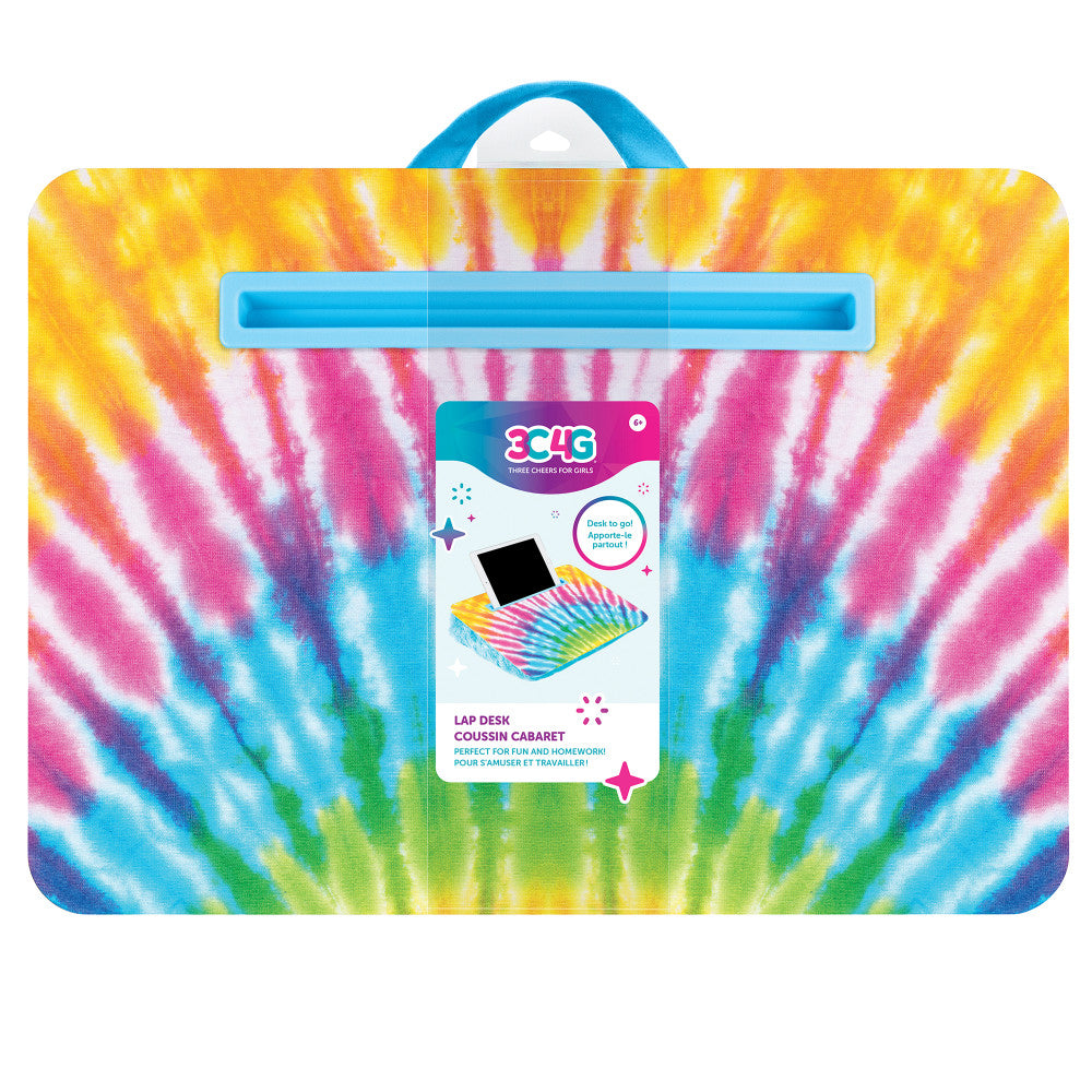 Three Cheers For Girls Colorful Tie Dye Lap Desk - Portable Workspace