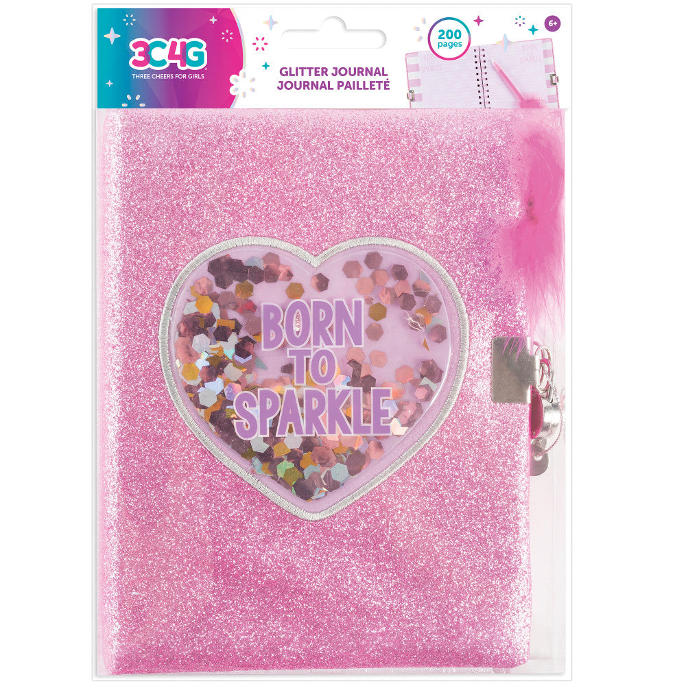 Three Cheers For Girls - Born To Sparkle - Glitter Locking Journal ...