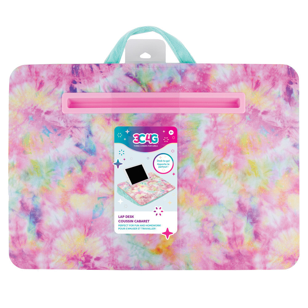 Three Cheers for Girls Pastel Tie-Dye Lap Desk - Comfort & Style