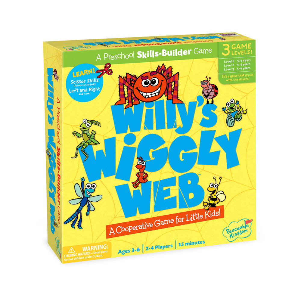 Peaceable Kingdom Willy's Wiggly Web Cooperative Cutting Game for Kids