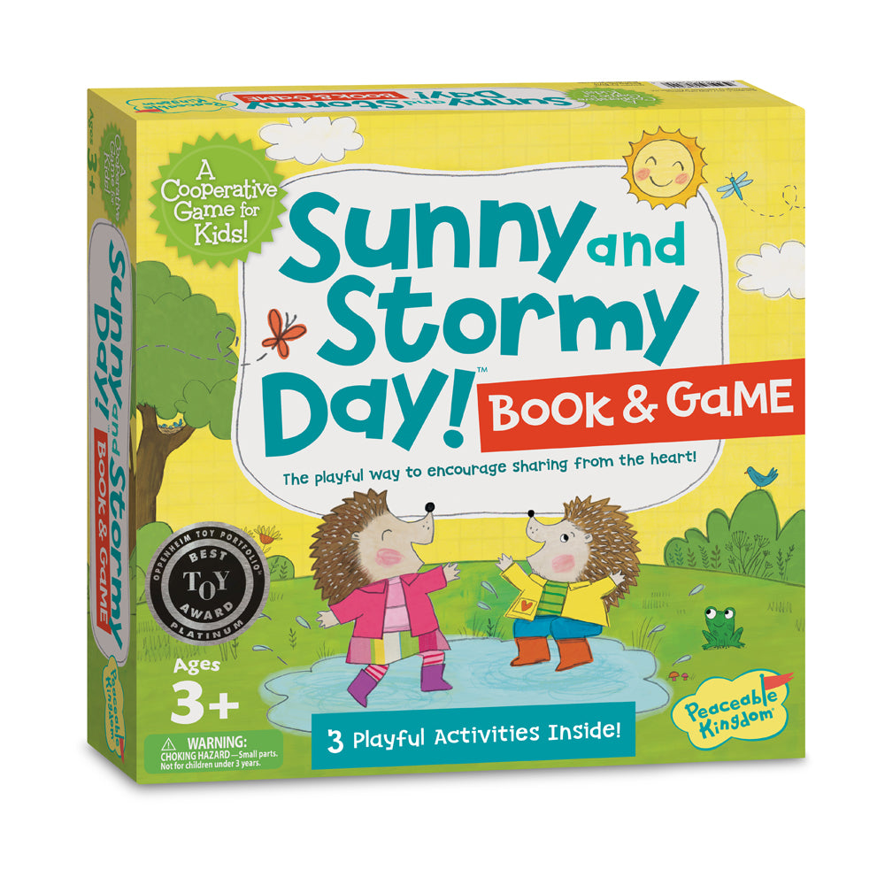 Peaceable Kingdom Sunny and Stormy Day! Emotional Learning Book & Game Set