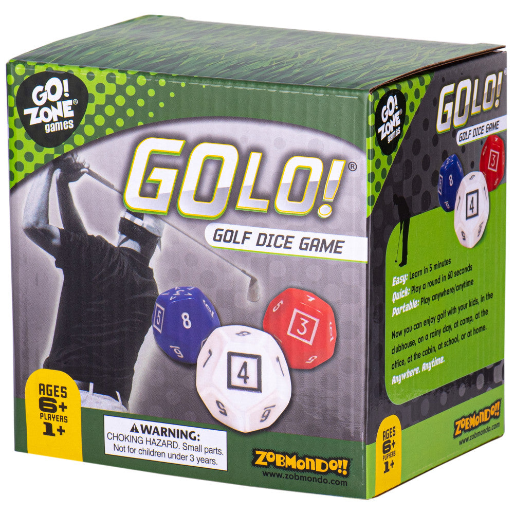 GoLo Golf Dice Game by Zobmondo!! Portable Family Strategy Game