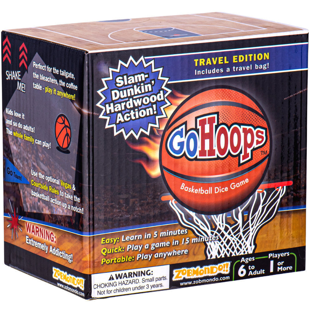 GoHoops Basketball Dice Game by Zobmondo! Interactive Sports Dice Game