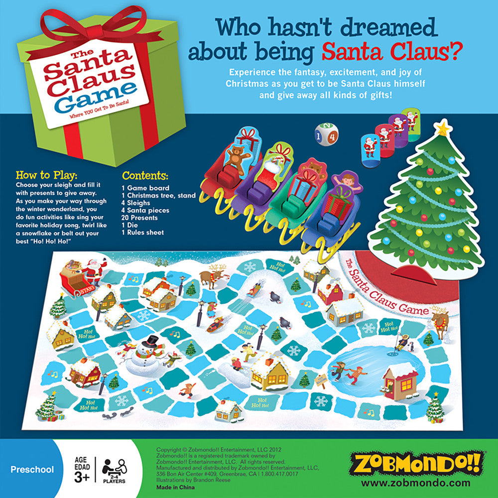 The Santa Claus Game by Zobmondo!! Family Board Game