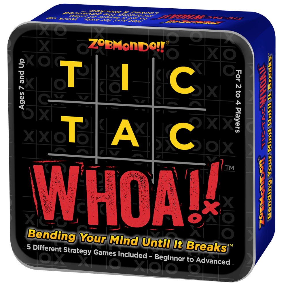 Tic Tac Whoa! Zobmondo!! 5-in-1 Tic Tac Toe Card Game for Families