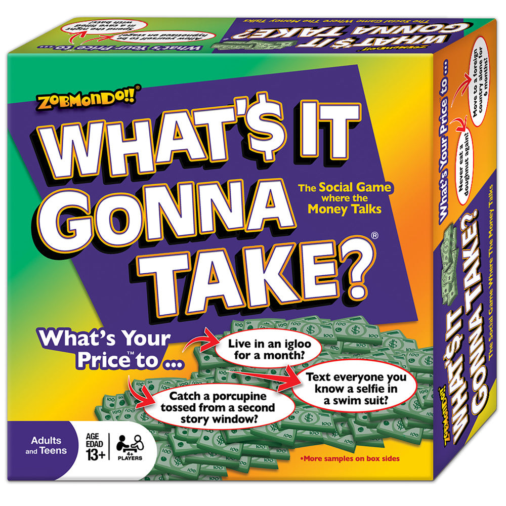 What's It Gonna Take Party Board Game by Zobmondo!! - Social Question Game for Teens and Adults