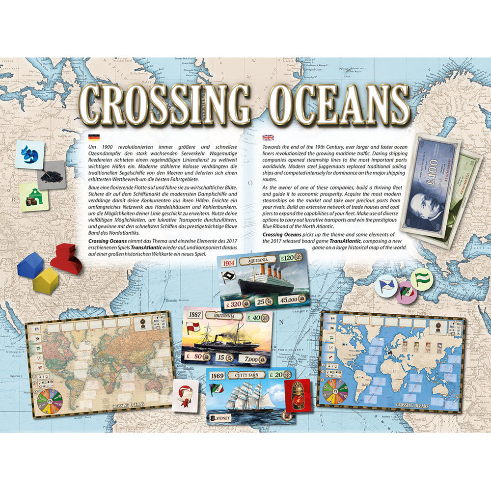 Crossing Oceans Strategic Economic Board Game