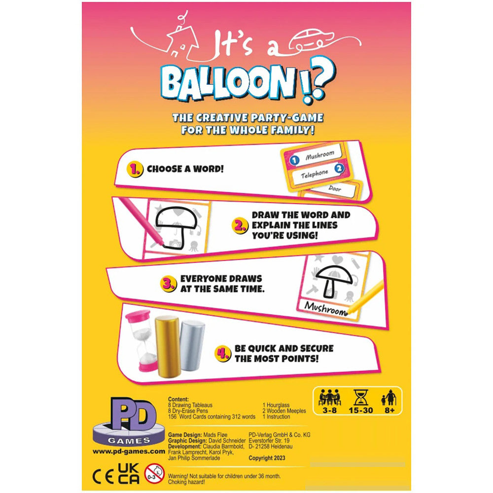 It's A Balloon Word Guessing Drawing Game by Rio Grande Games, Ages 8+