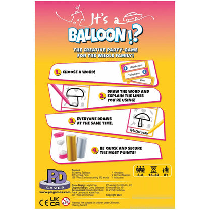 It's A Balloon Word Guessing Drawing Game by Rio Grande Games, Ages 8+