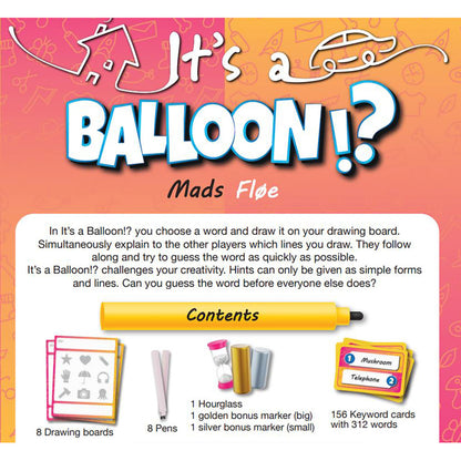 It's A Balloon Word Guessing Drawing Game by Rio Grande Games, Ages 8+