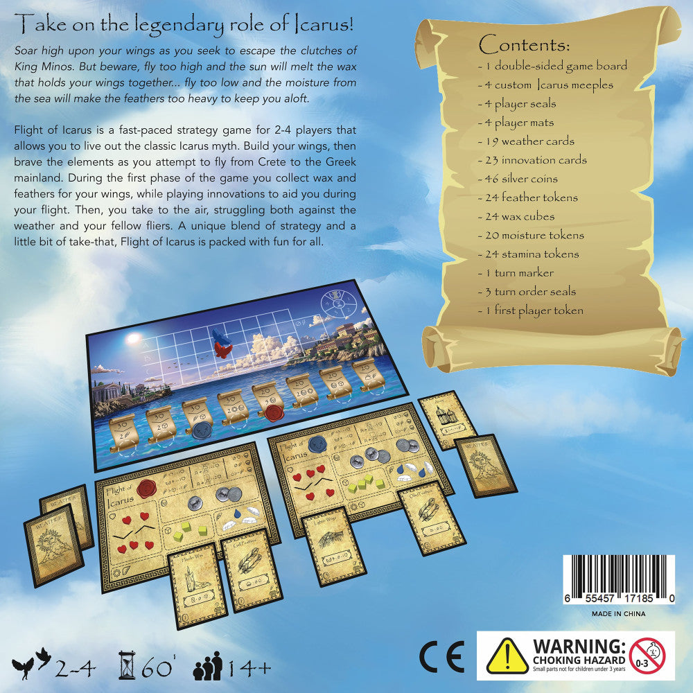 Flight of Icarus: Myth-Inspired Strategy Board Game for Ages 14+