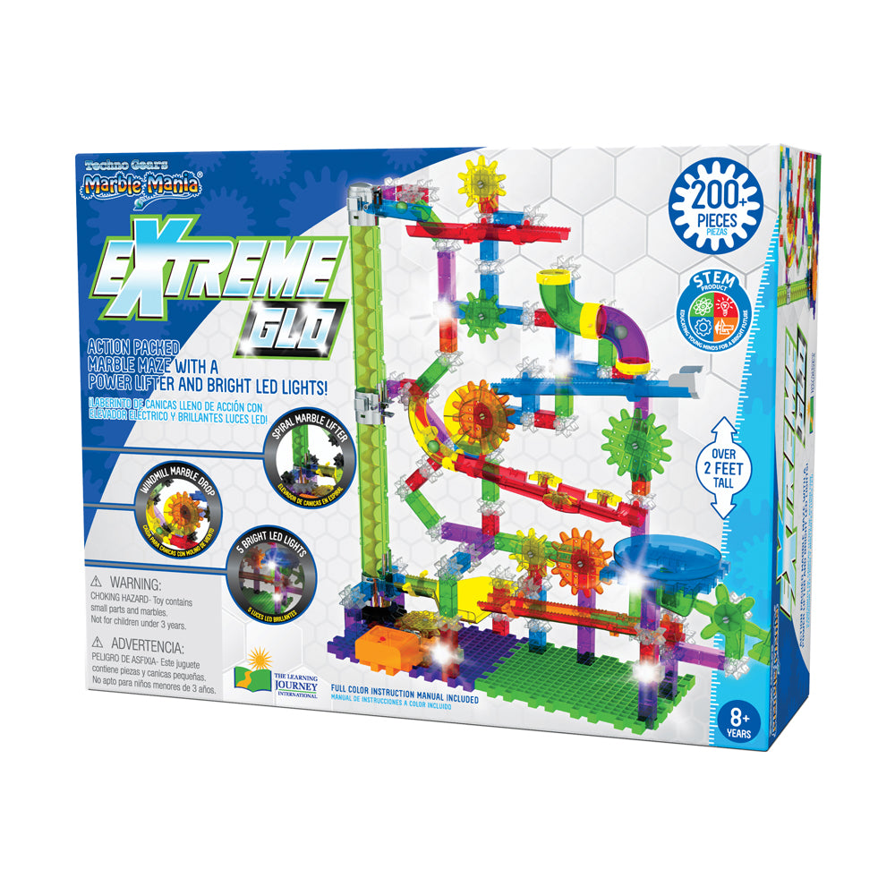 The Learning Journey Techno Gears Marble Mania Extreme Glo - 200+ Piece Construction Set