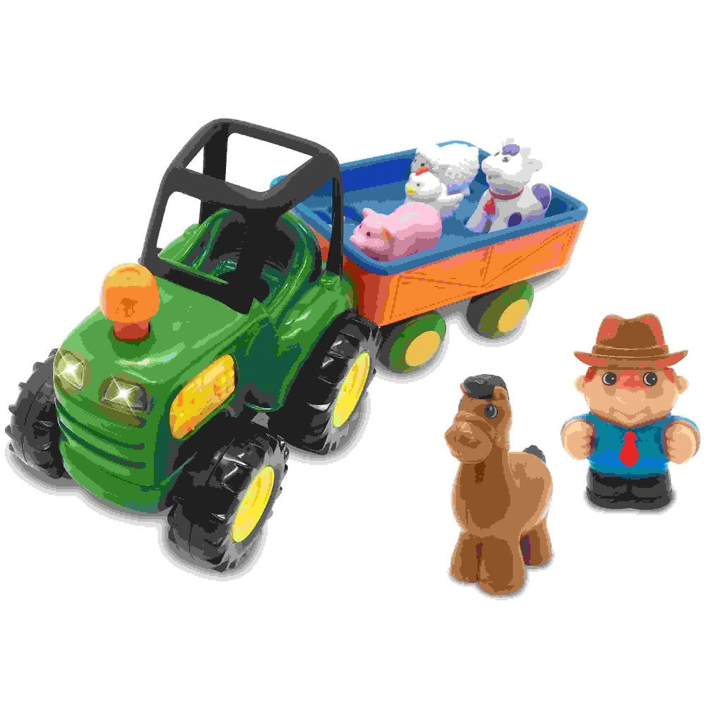 Kiddieland: Light N' Sound: Farm Tractor - Vehicle & Animal Toy Playset