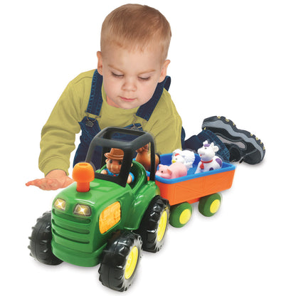 Kiddieland: Light N' Sound: Farm Tractor - Vehicle & Animal Toy Playset