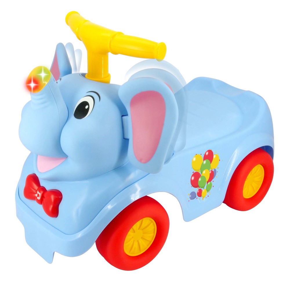 Kiddieland - Lights N Sounds Elephant Ride-On - Interactive Toddler Toy