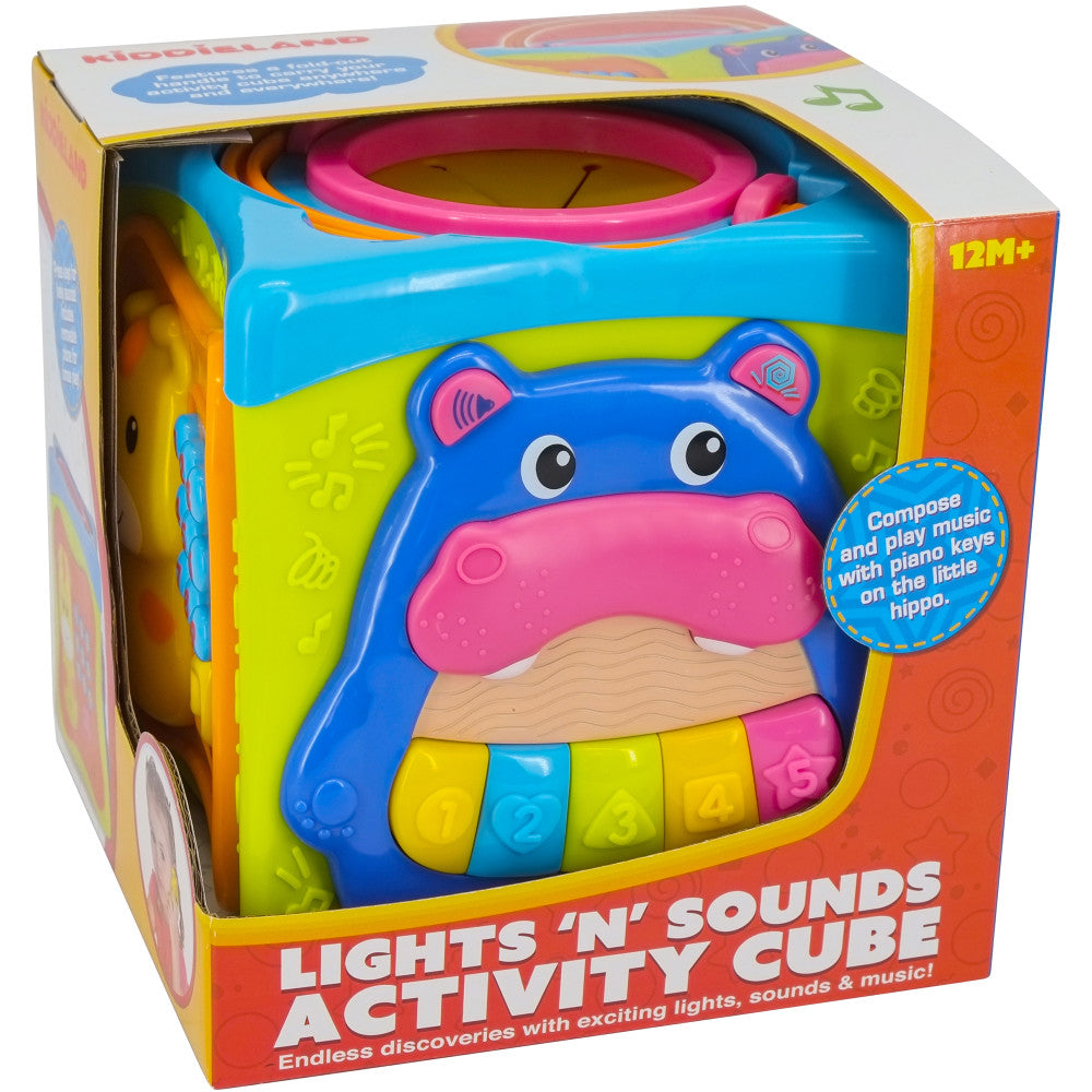 Kiddieland: Light & Sound: Activity Cube - Music & Animal Themed Interactive Toy