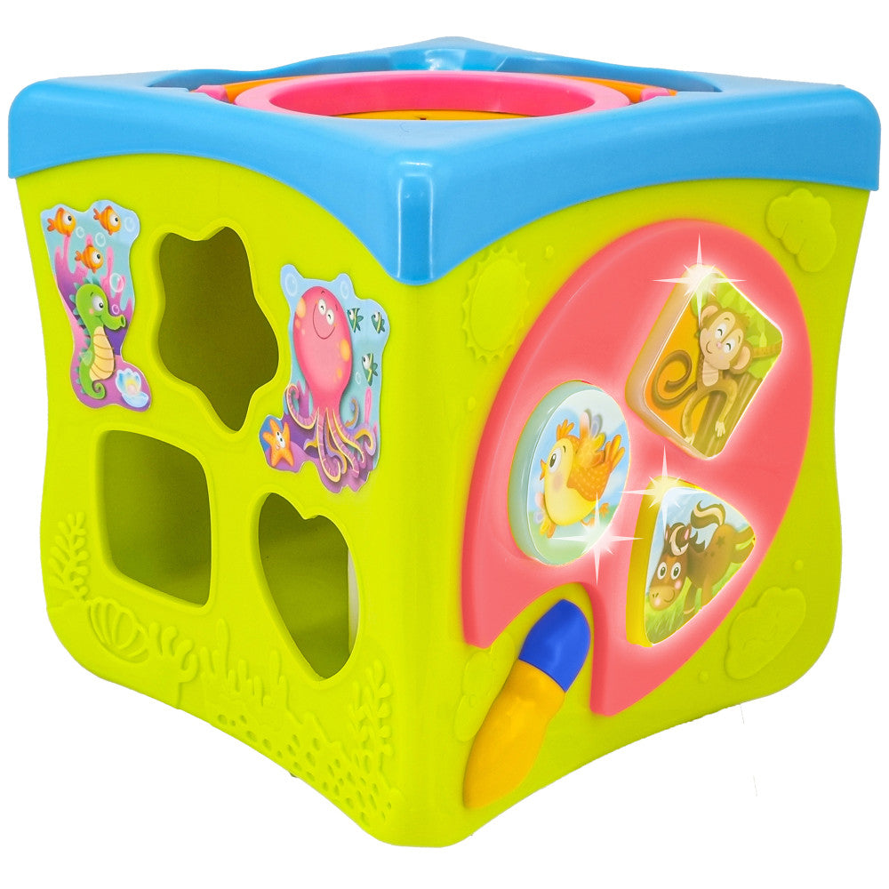 Kiddieland: Light & Sound: Activity Cube - Music & Animal Themed Interactive Toy