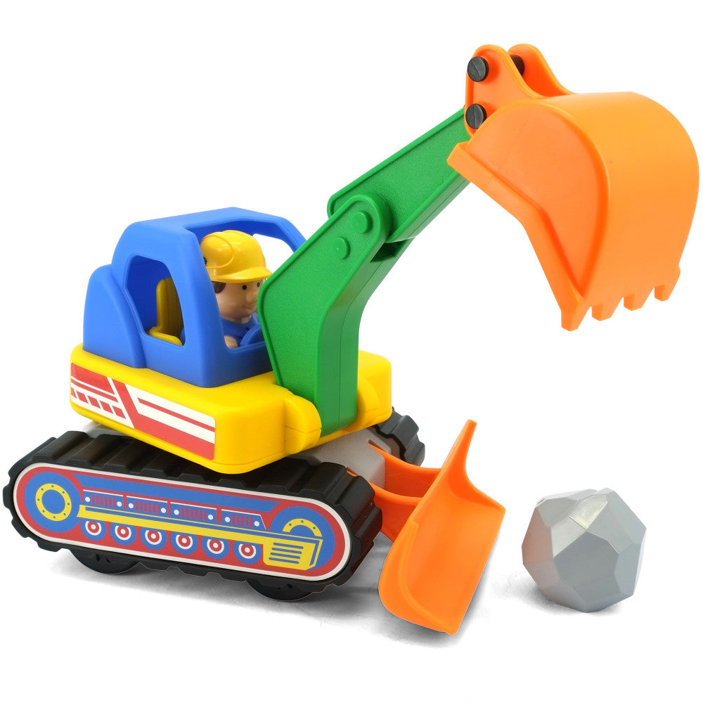 Kiddieland: Light & Sound: My First Excavator - Motorized Construction Toy Vehicle & Figure