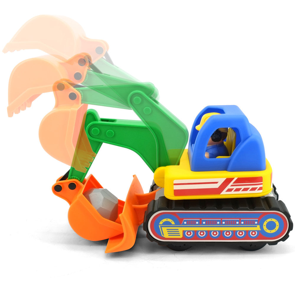 Kiddieland: Light & Sound: My First Excavator - Motorized Construction Toy Vehicle & Figure