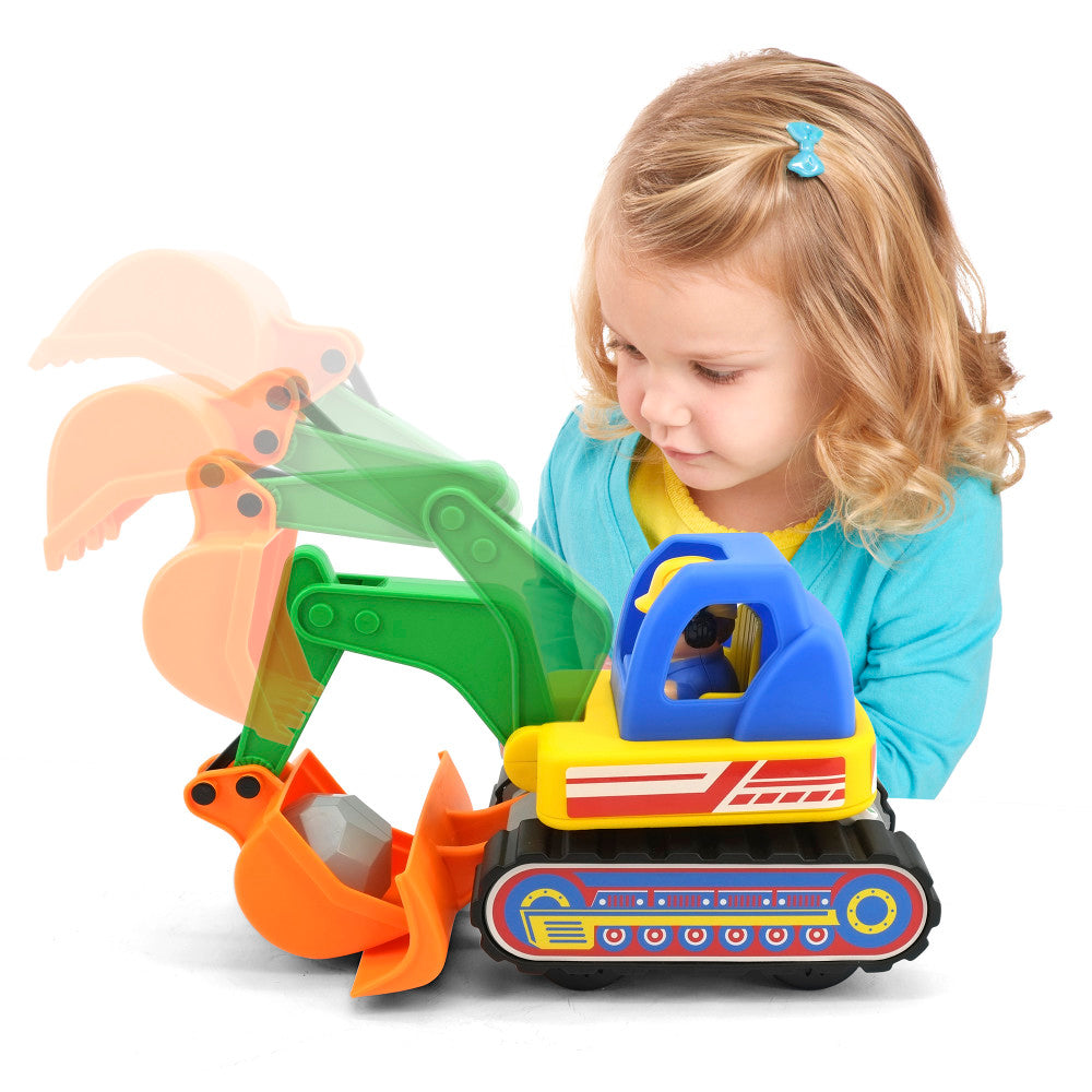 Kiddieland: Light & Sound: My First Excavator - Motorized Construction Toy Vehicle & Figure