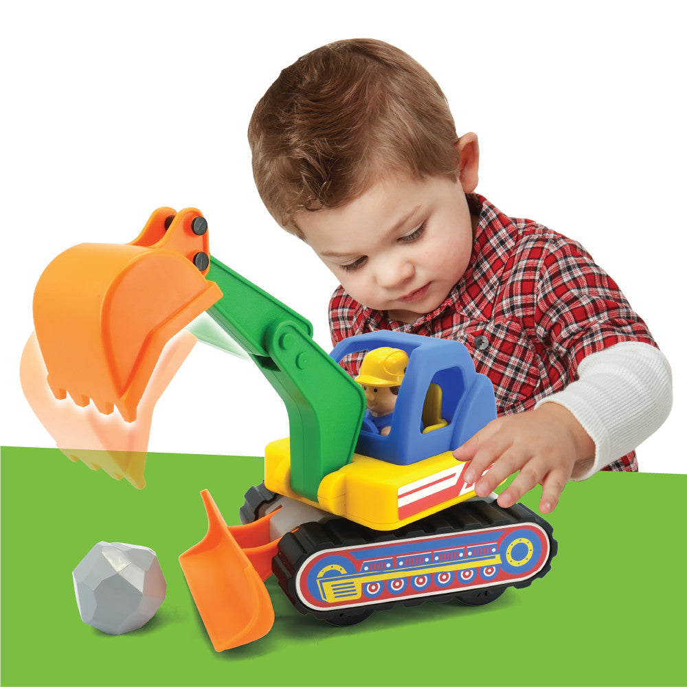 Kiddieland: Light & Sound: My First Excavator - Motorized Construction Toy Vehicle & Figure