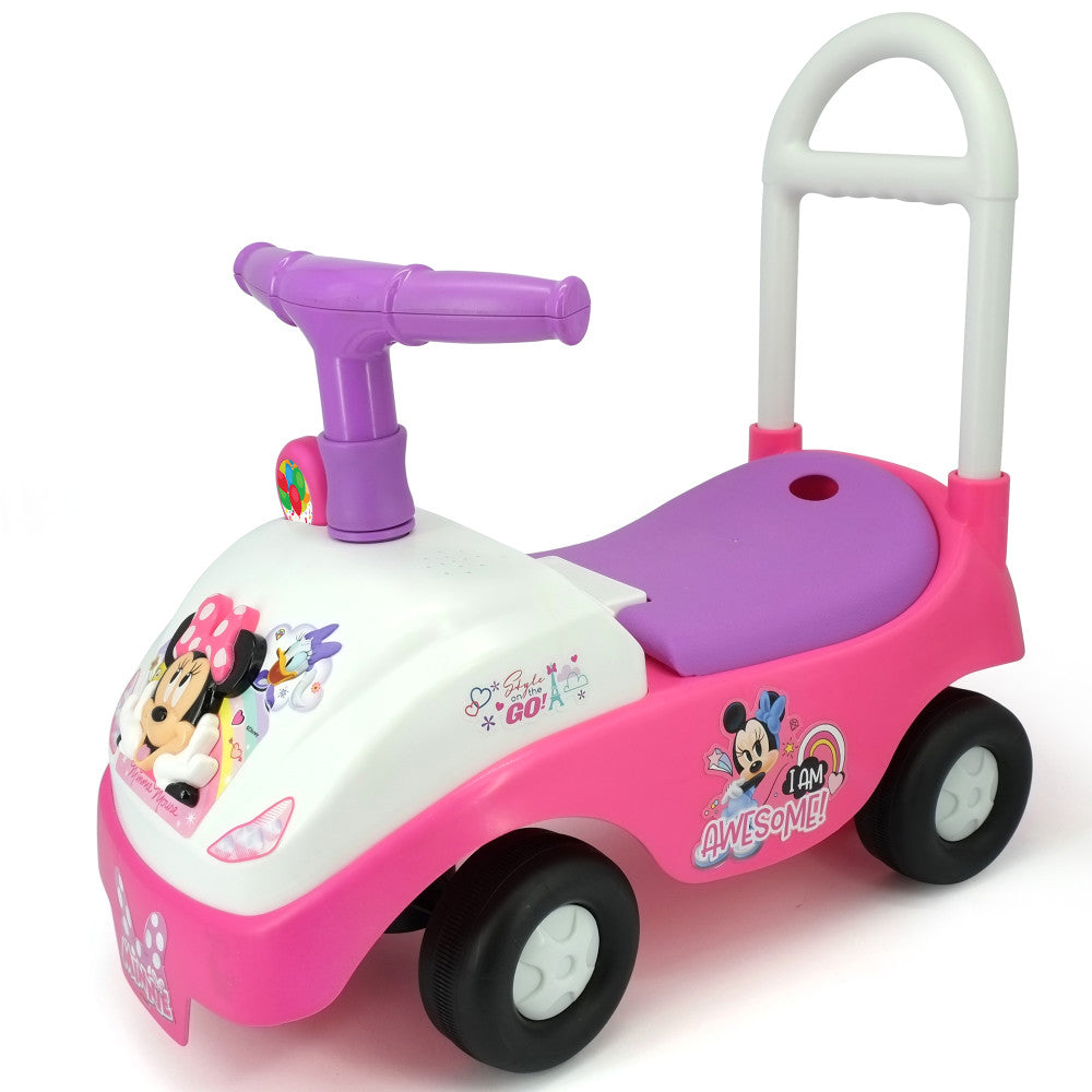 Kiddieland - Minnie Mouse Foldable Handle Ride-On - Disney Foot To Floor Vehicle