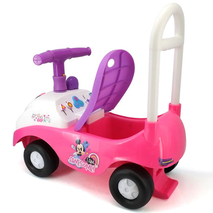 Kiddieland - Minnie Mouse Foldable Handle Ride-On - Disney Foot To Floor Vehicle