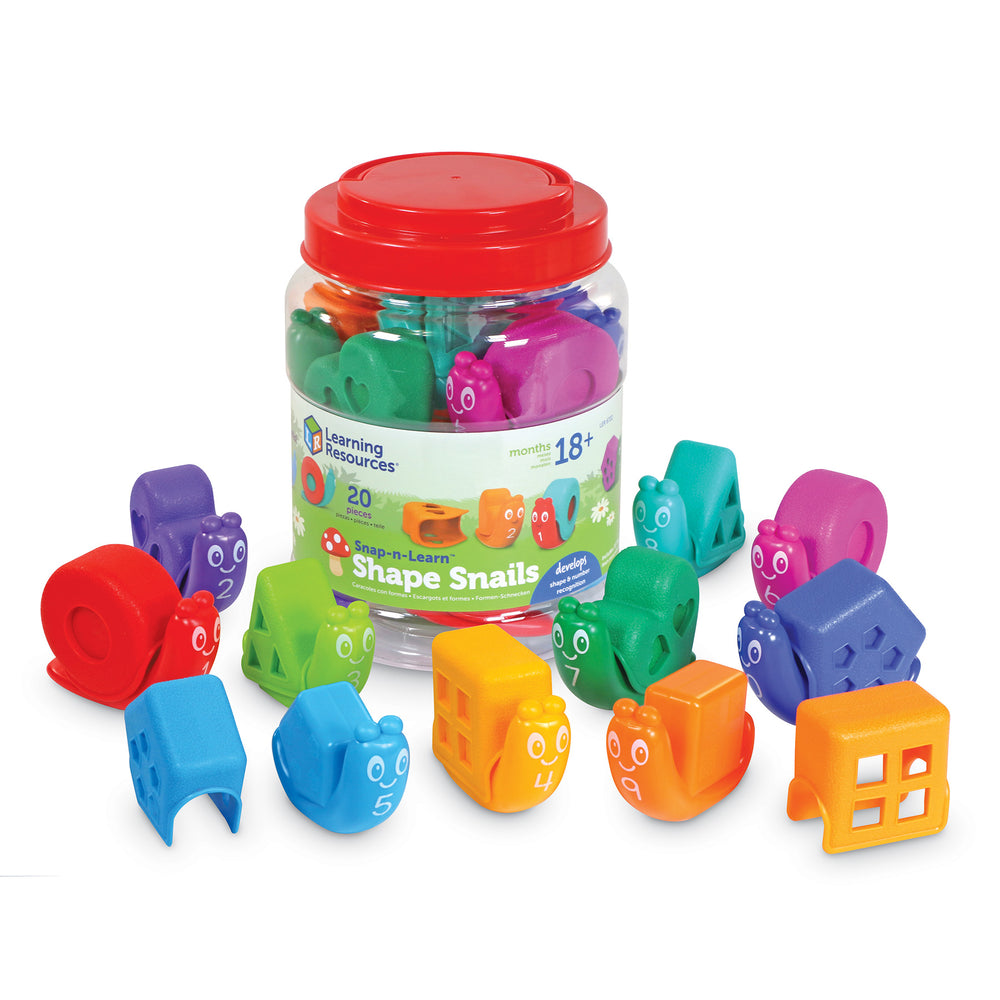 Learning Resources Snap-N-Learn Shape Snails - Educational Counting & Sorting Toy