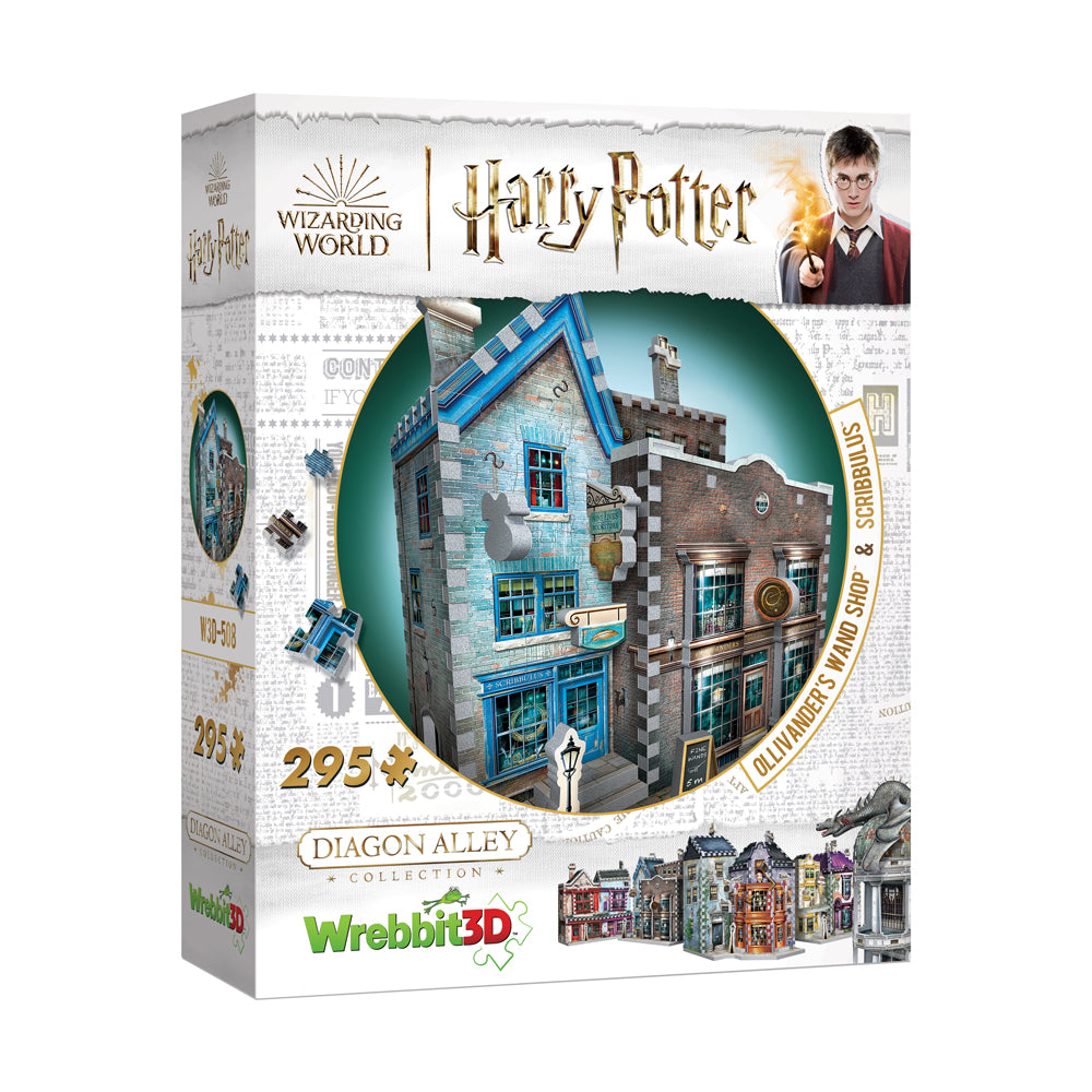 Harry Potter Diagon Alley Collection - Ollivander's & Scribbulus 3D Puzzle, 295 Pieces