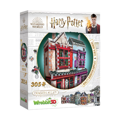 Wrebbit Harry Potter Diagon Alley Collection - Quality Quidditch Supplies & Slug & Jiggers 3D Puzzle, 305 Pieces