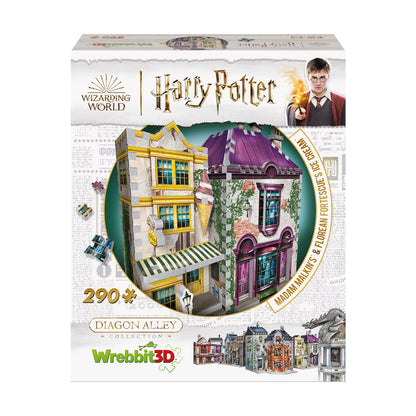 Wrebbit Harry Potter Diagon Alley Collection - Madam Malkin's & Florean Fortescue's Ice Cream 3D Puzzle, 290 Pieces