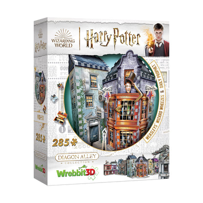 Wrebbit Harry Potter Diagon Alley Collection - Weasleys' Wizard Wheezes & Daily Prophet 3D Puzzle, 285 Pieces