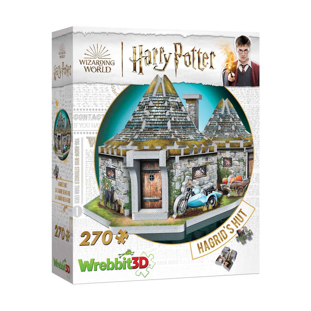 Wrebbit Harry Potter Collection - Hagrid's Hut 3D Puzzle, 270 Pieces