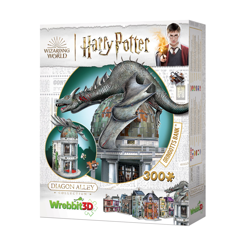 Wrebbit Harry Potter Diagon Alley Gringotts Bank 3D Puzzle - 300 Pieces