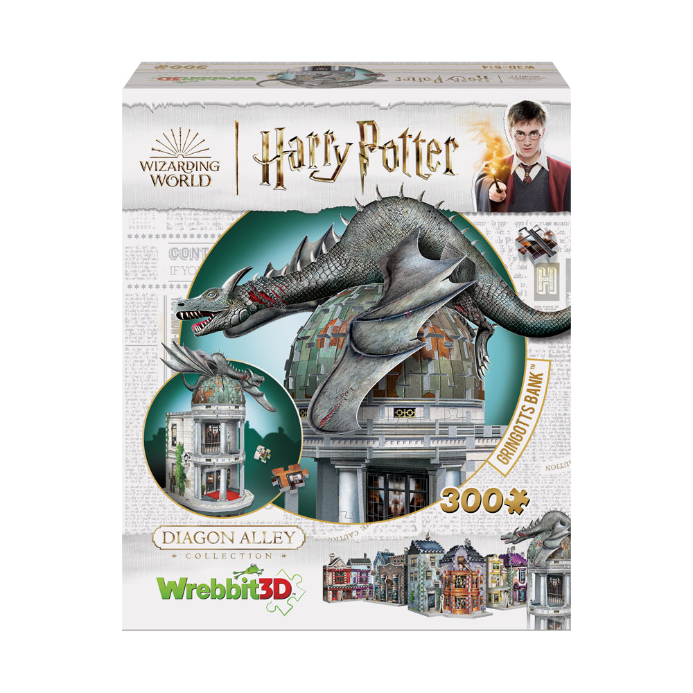 Wrebbit Harry Potter Diagon Alley Gringotts Bank 3D Puzzle - 300 Pieces