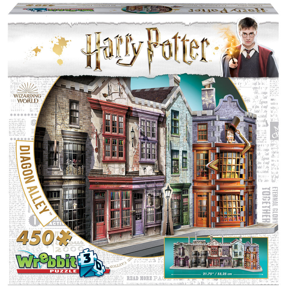 Wrebbit Harry Potter Diagon Alley 3D Puzzle - 450 Piece Set