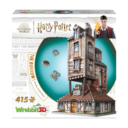 Wrebbit Harry Potter The Burrow Weasley Family Home 3D Puzzle - 415 Pieces