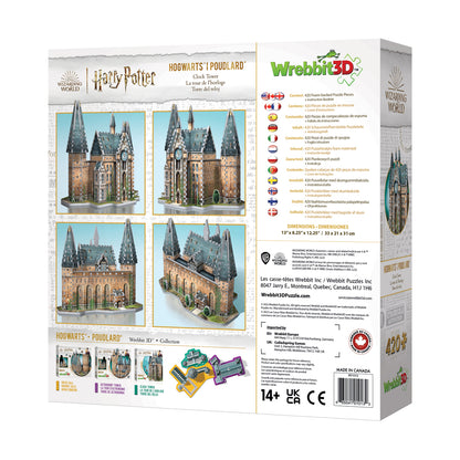 Wrebbit Harry Potter Hogwarts Clock Tower 3D Puzzle - 420 Pieces