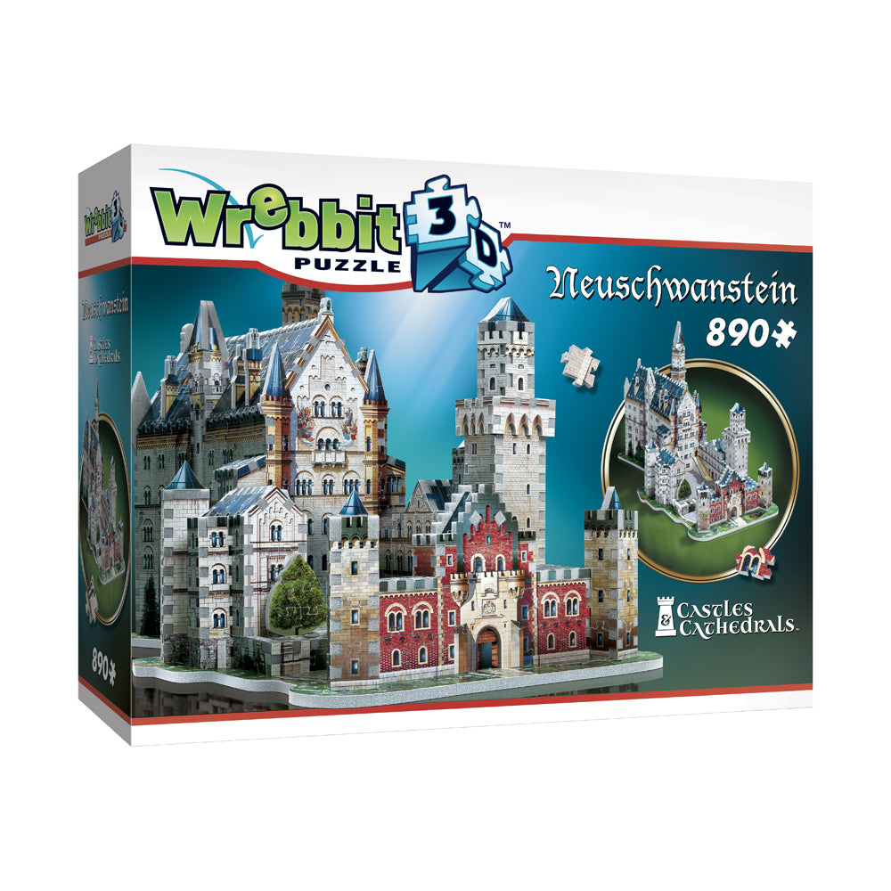 Wrebbit 3D Neuschwanstein Castle Foam Puzzle - 890 pcs