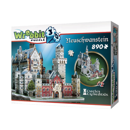 Wrebbit 3D Neuschwanstein Castle Foam Puzzle - 890 pcs