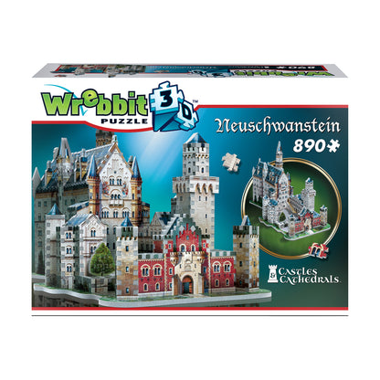 Wrebbit 3D Neuschwanstein Castle Foam Puzzle - 890 pcs