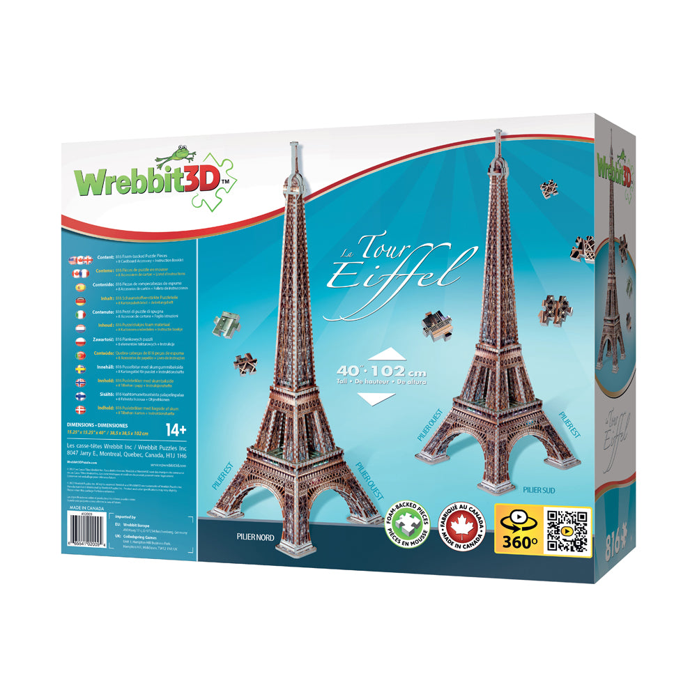 Wrebbit Eiffel Tower 3D Foam Puzzle - 816 pc