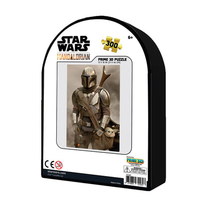 Prime 3D Star Wars: The Mandalorian Helmet Shaped 300-Piece 3D Lenticular Jigsaw Puzzle