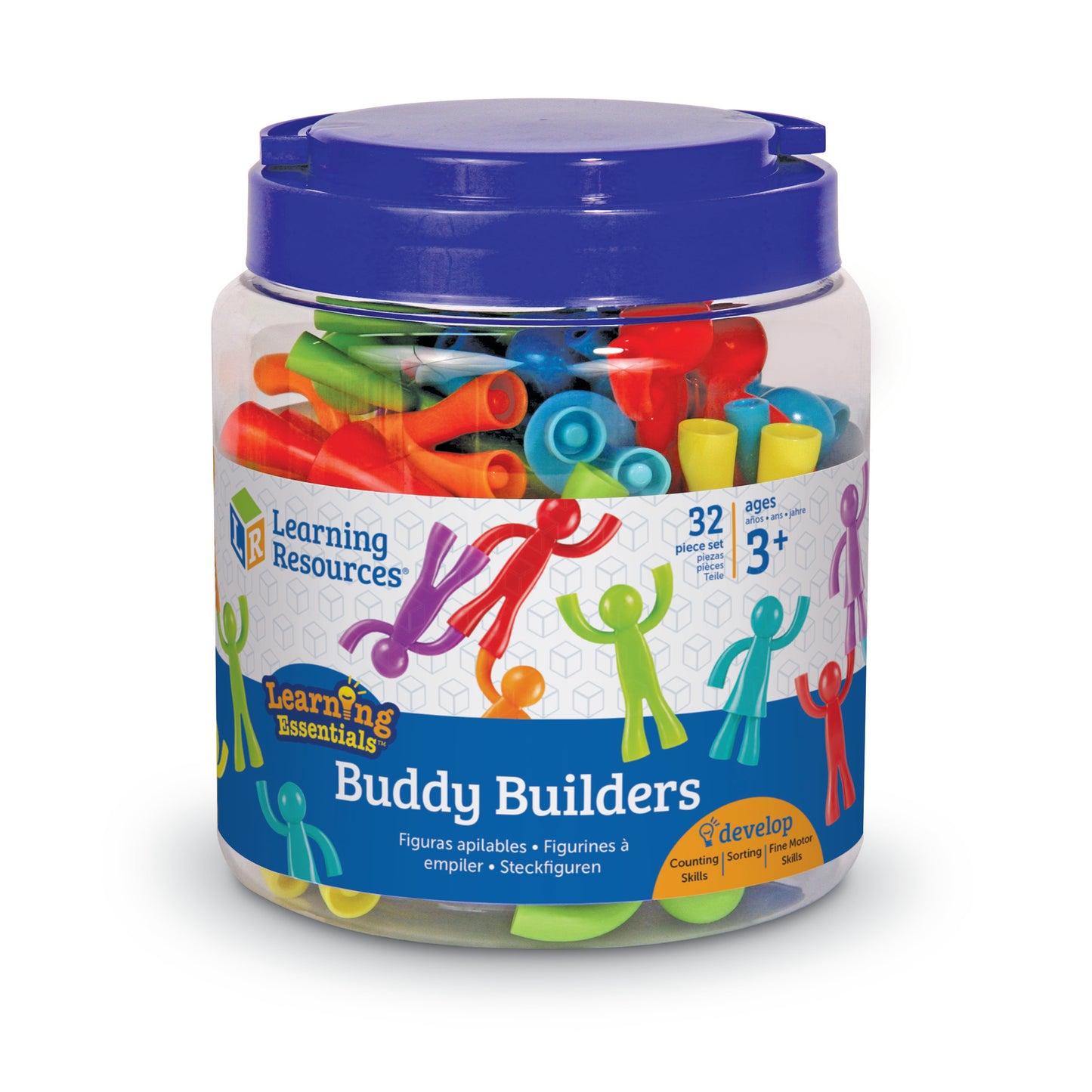 Learning Resources All About Me Buddy Builders - Colorful Stacking Figures - Set of 32