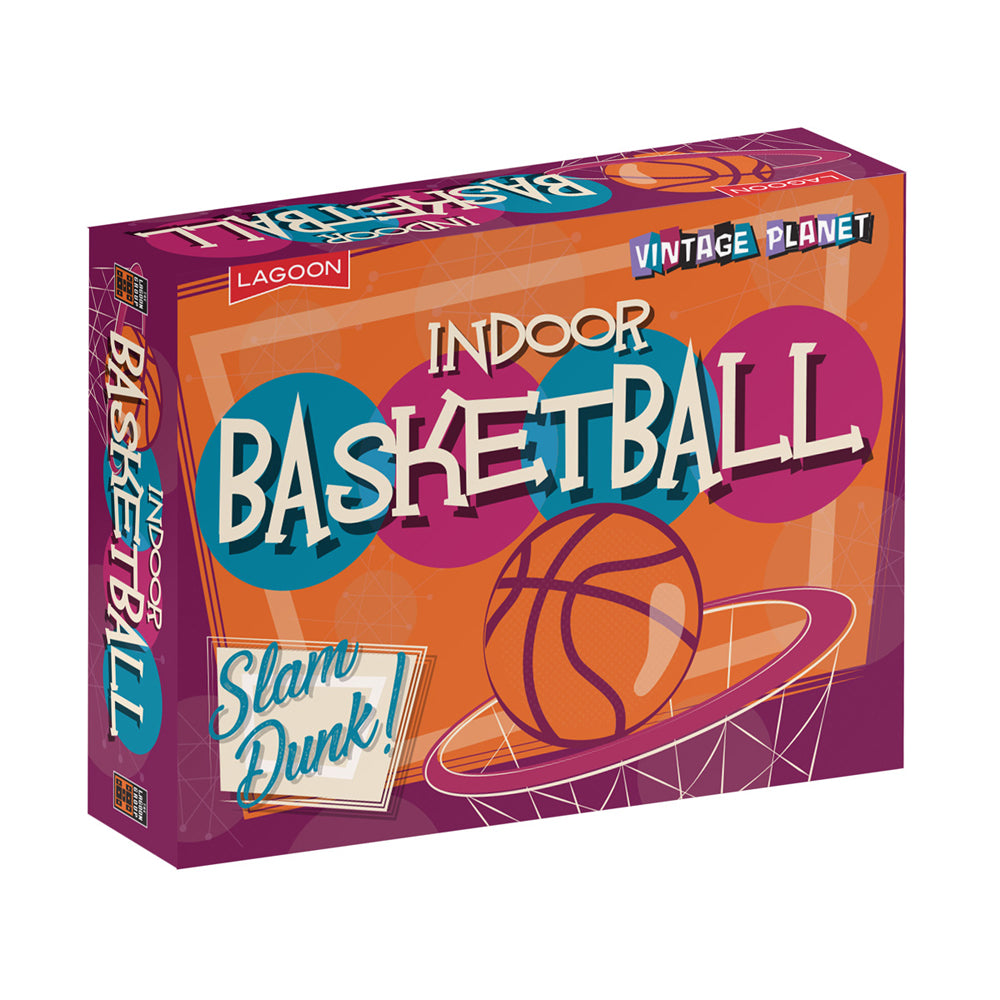 Vintage Planet Indoor Basketball Set - Easy Setup, Family Fun