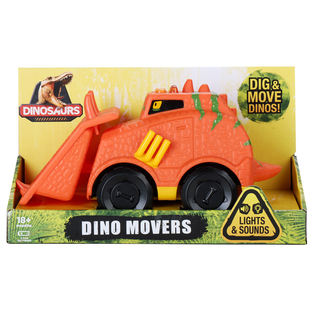 Kid Galaxy Dino Mover Bulldozer - Realistic Dinosaur Sounds and Functional Scoop