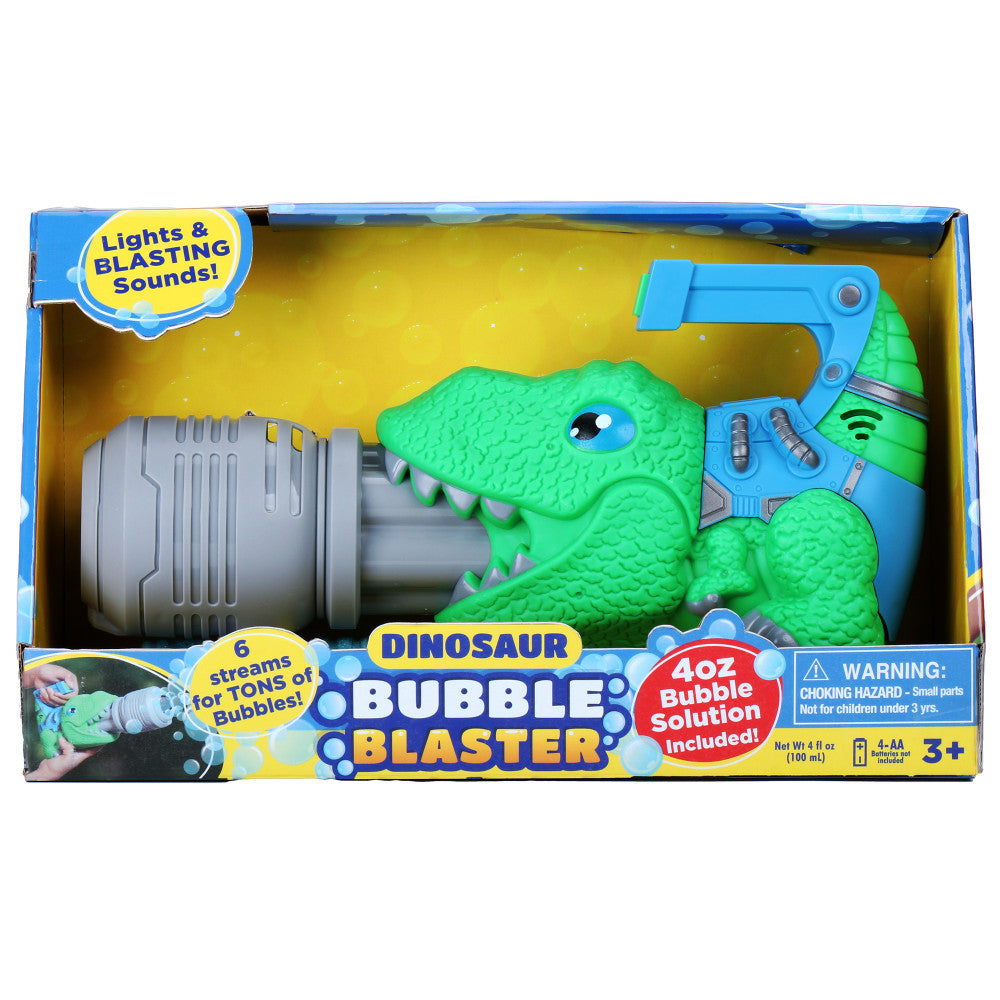 Kid Galaxy Dinosaur Bubble Blaster with Motorized Lights & Sounds