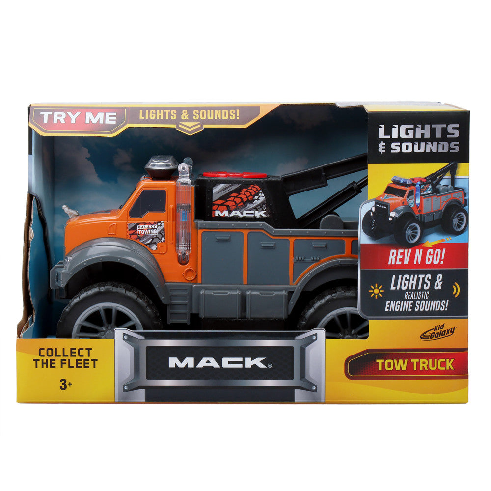 Kid Galaxy Mack Licensed Friction-Powered Light & Sound Tow Truck